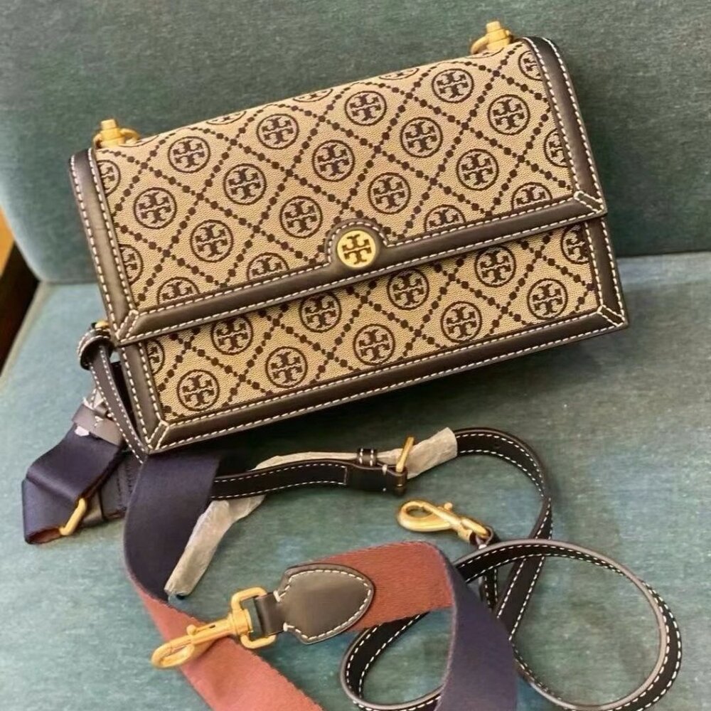 ToryBurch T Monogram Jacquard Shoulder Bag